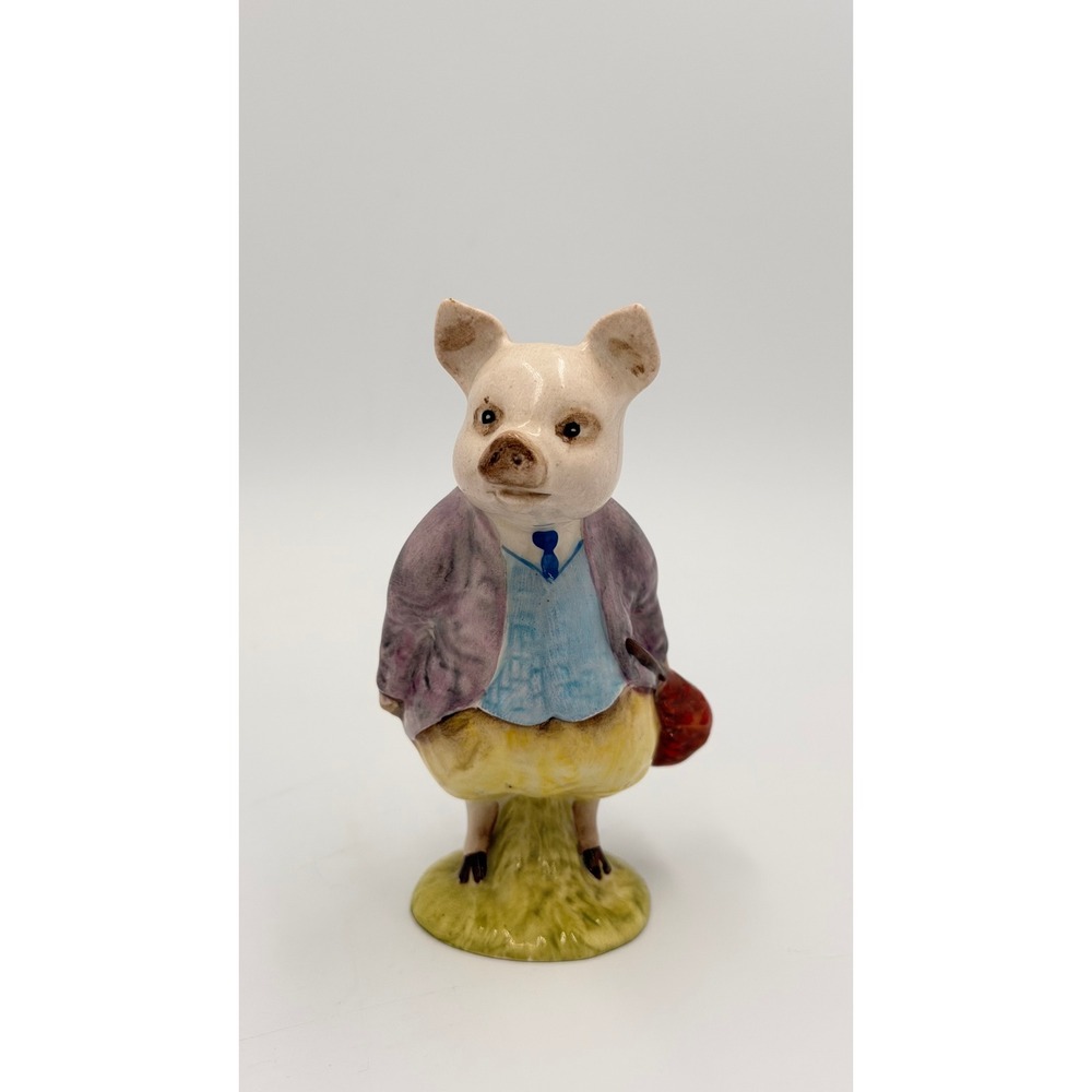 Beswick Beatrix Potter Pigling Bland Porcelain Figurine England 1956 Vintage